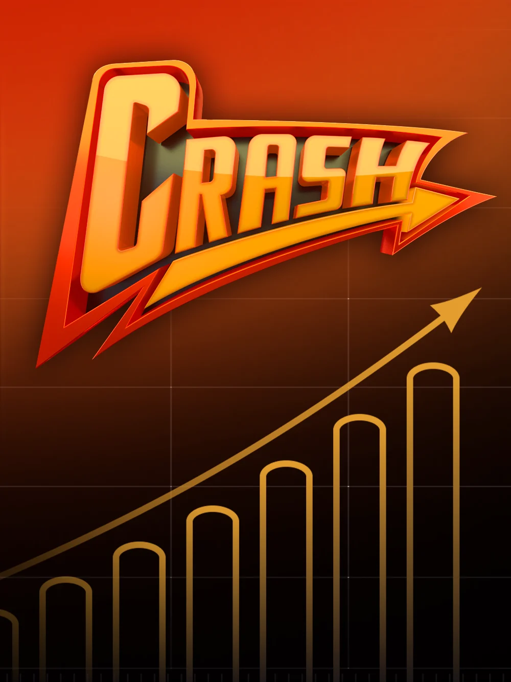 Tarjeta de juego crash con interfaz de alto ritmo y multiplicadores