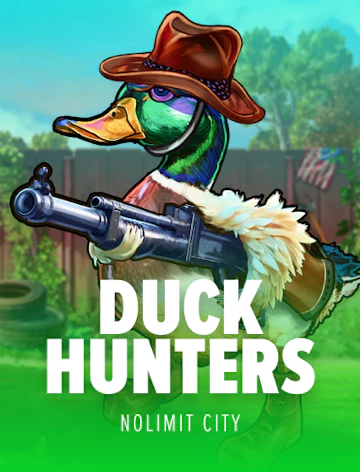 Tarjeta de juego de caza con estilo arcade y humor visual